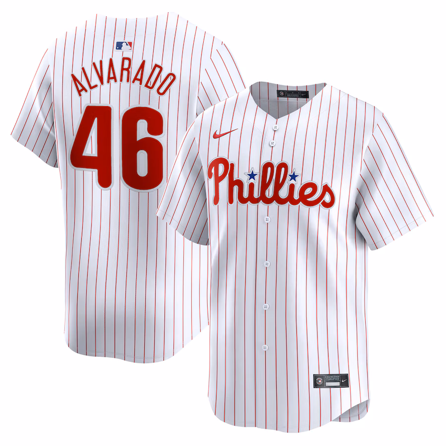 Men's Philadelphia Phillies Jose Alvarado Nike White Home Limited Player Jersey - Jersey