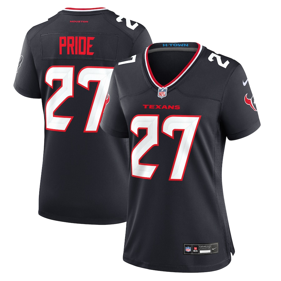 Women's Houston Texans Troy Pride Nike  Navy Team Game Jersey - Jersey