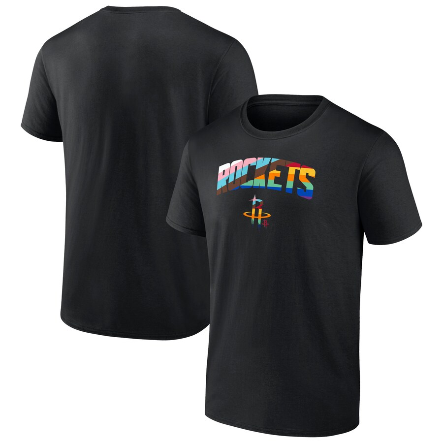 Men's Houston Rockets Black Pride T-Shirt - Jersey