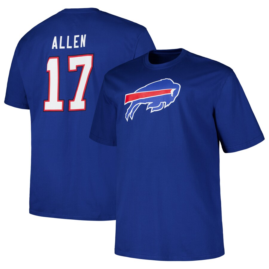 Men's Buffalo Bills Josh Allen Fanatics Royal Big & Tall Player Name & Number T-Shirt - Jersey