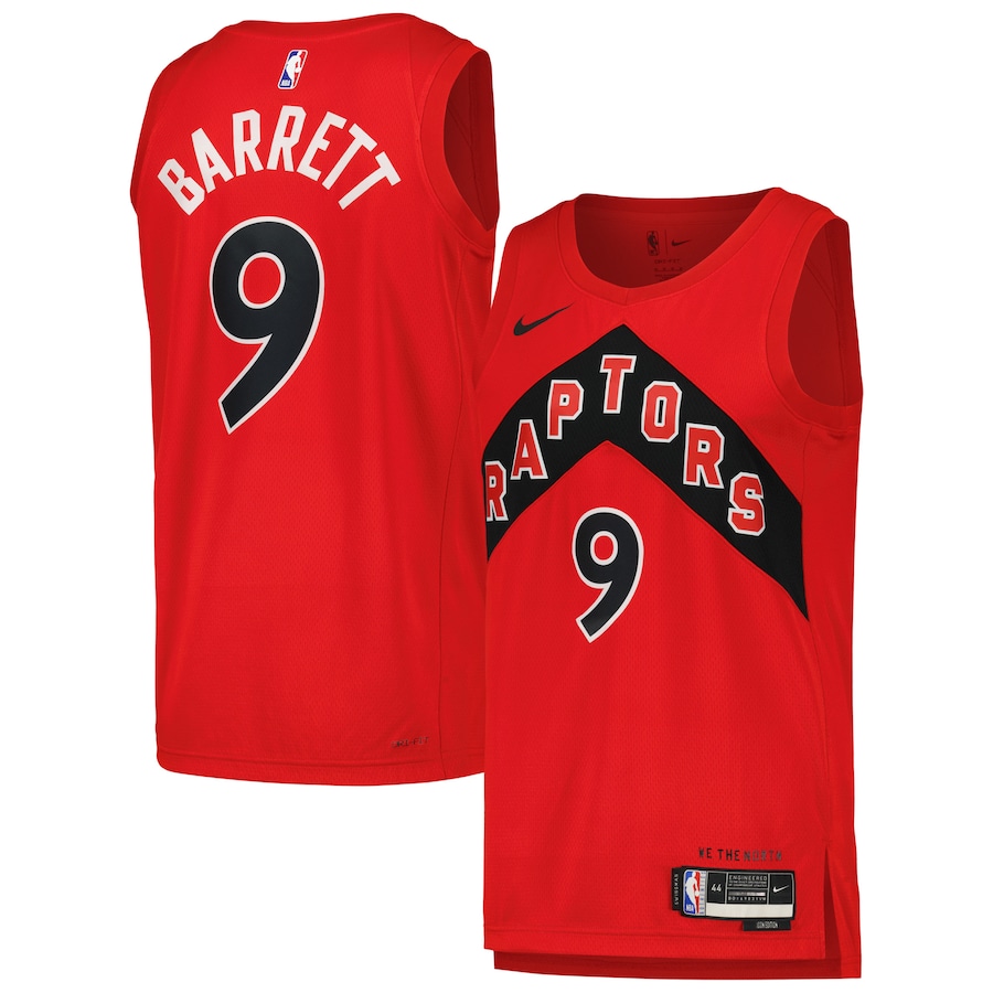 Unisex Toronto Raptors RJ Barrett Nike Red Swingman Player Jersey - Icon Edition - Jersey