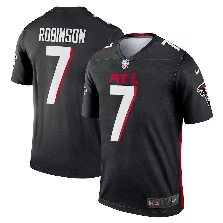 Men's Atlanta Falcons Bijan Robinson Nike Black Team Legend Jersey - Jersey
