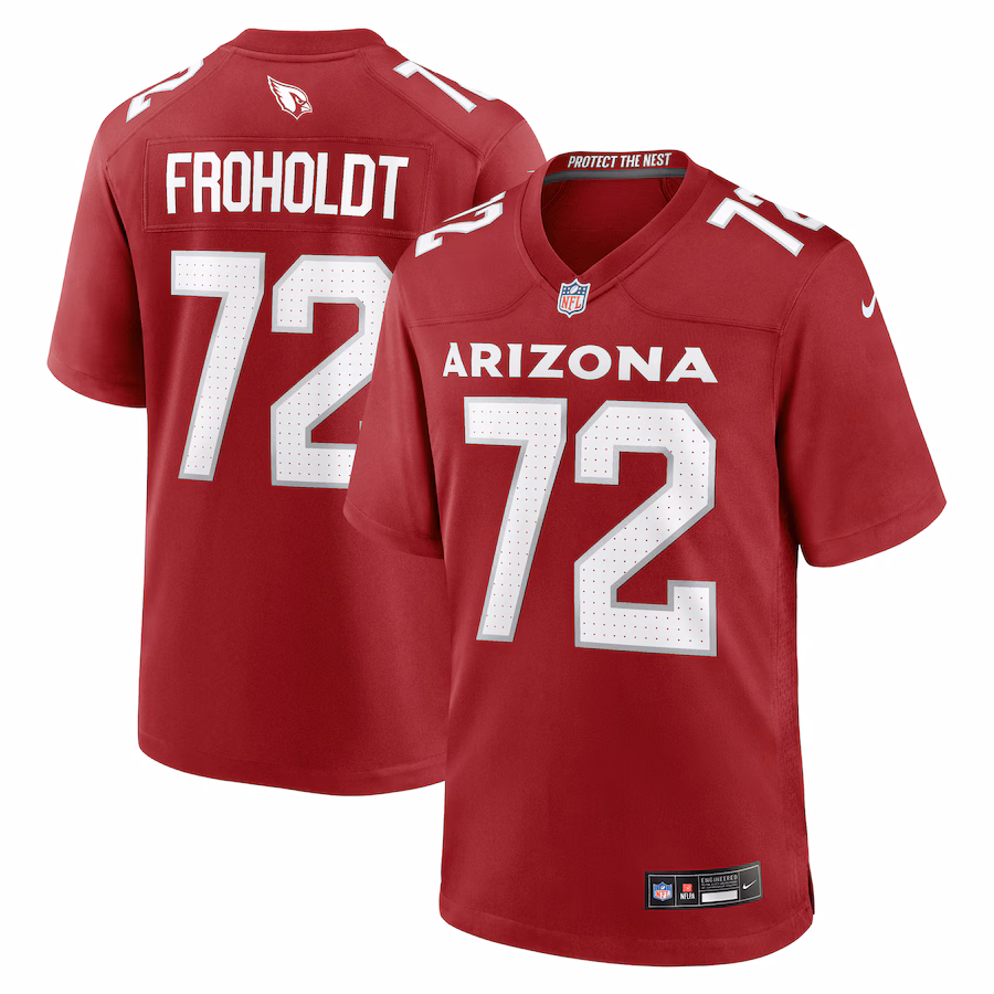 Men's Arizona Cardinals Hjalte Froholdt Nike Cardinal Game Player Jersey - Jersey