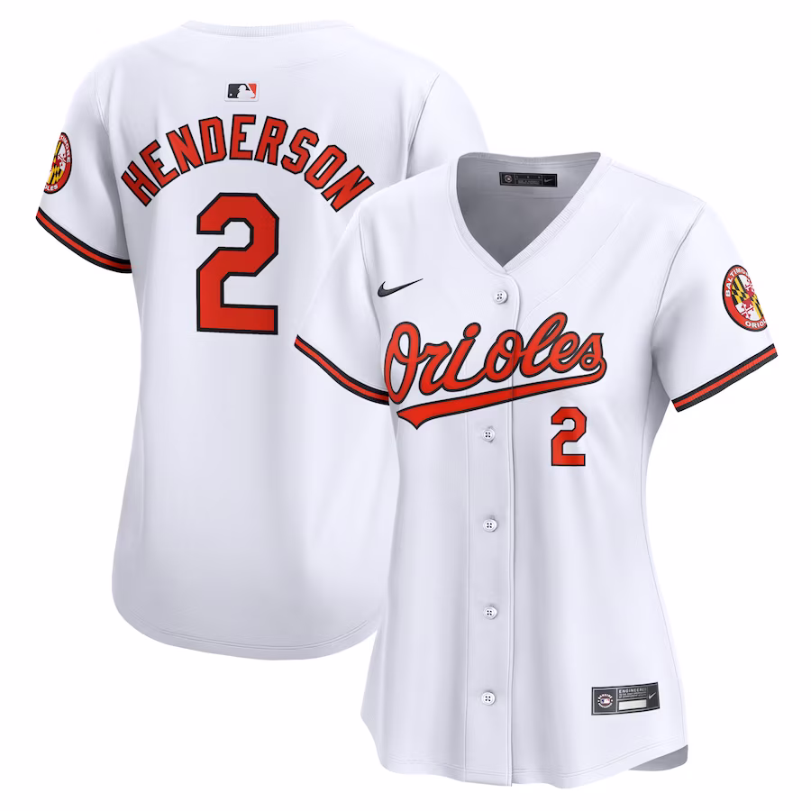Women's Baltimore Orioles Gunnar Henderson Nike White Home Limited Player Jersey - Jersey