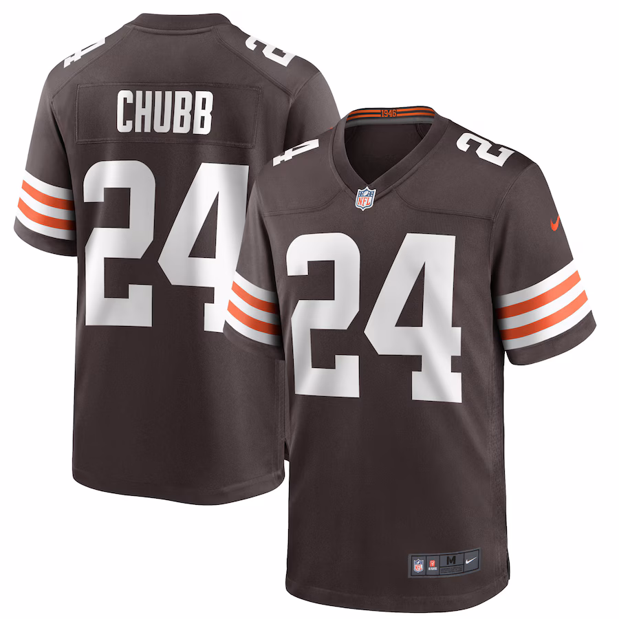 Men's Cleveland Browns Nick Chubb Nike Brown Game Player Jersey - Jersey