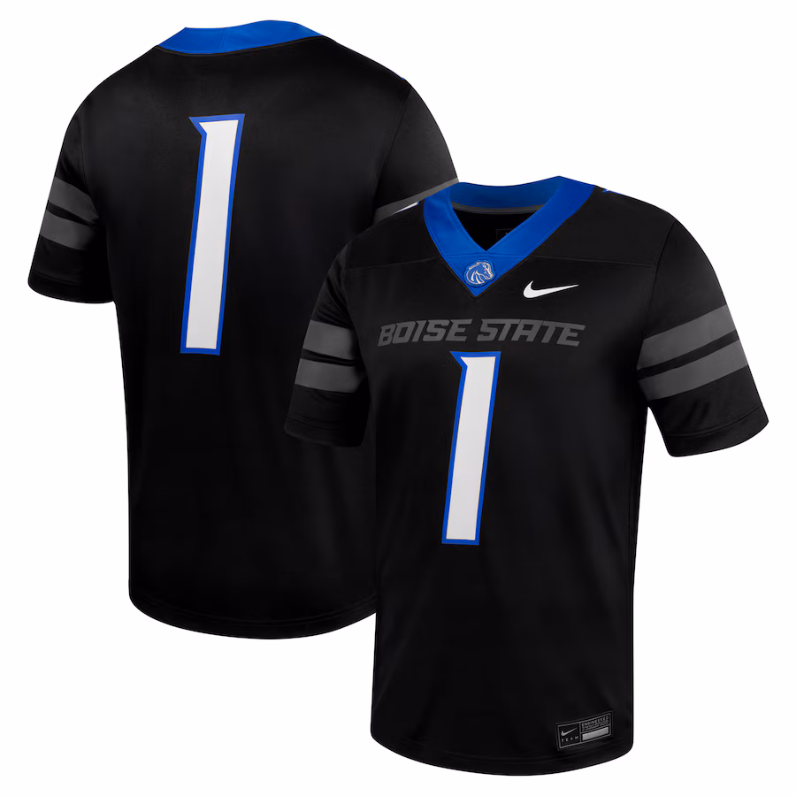 Men's Nike #1 Black Boise State Broncos Untouchable Football Jersey - Jersey
