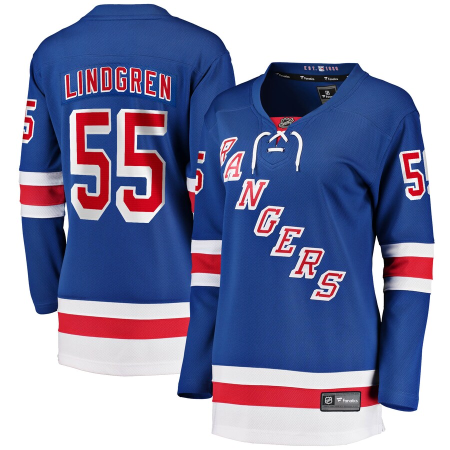 Women's New York Rangers Ryan Lindgren Fanatics Branded Blue 2017/18 Home Breakaway Jersey - Jersey