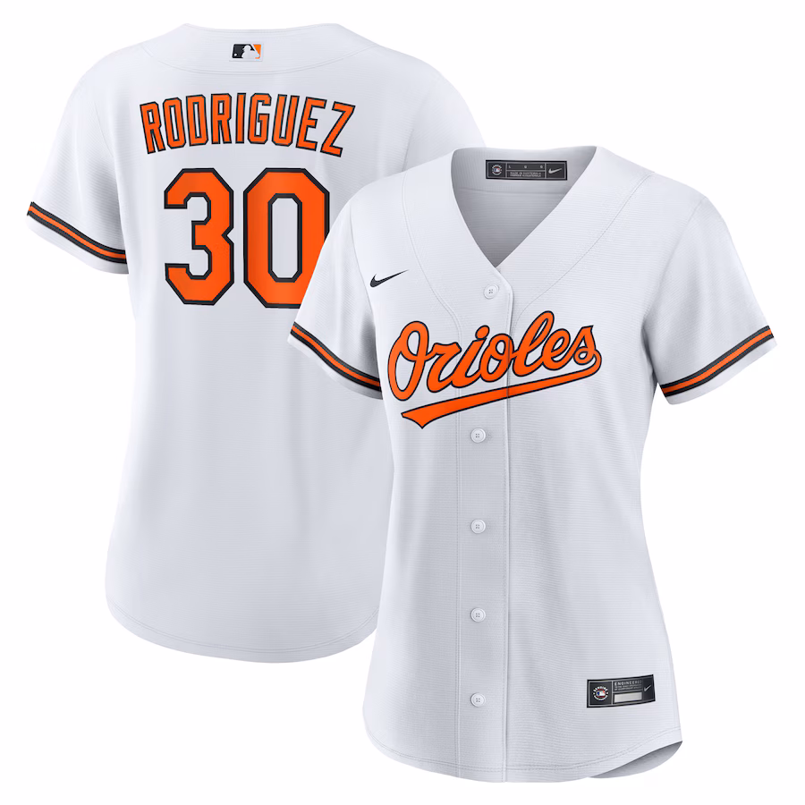 Women's Baltimore Orioles Grayson Rodriguez Nike White Home Replica Jersey - Jersey