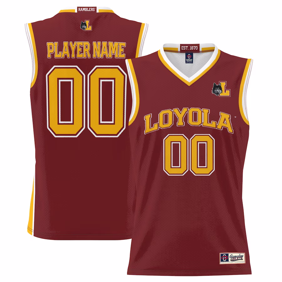 Loyola Chicago Ramblers GameDay Greats Youth NIL Pick-A-Player Lightweight Basketball Jersey - Maroon - Jersey