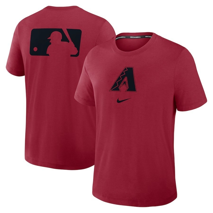 Men's Arizona Diamondbacks Nike Red Authentic Collection Early Work Tri-Blend Performance T-Shirt - Jersey