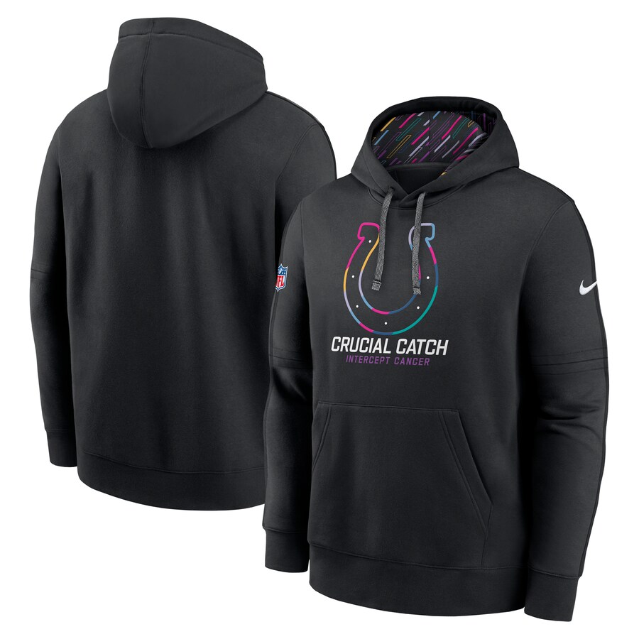 Men's Indianapolis Colts Nike Black 2024 NFL Crucial Catch Club Pullover Hoodie - Jersey
