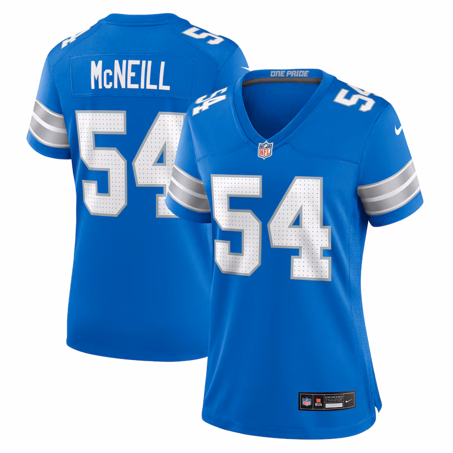 Women's Detroit Lions Alim McNeill Nike Blue Team Game Jersey - Jersey