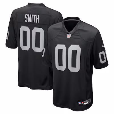 Men's Las Vegas Raiders Geno Smith Nike Black Game Player Jersey - Jersey