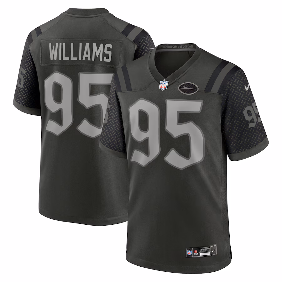 Men's New York Jets Quinnen Williams Nike Gotham Green 2025 Rivalries Collection Game Jersey - Jersey