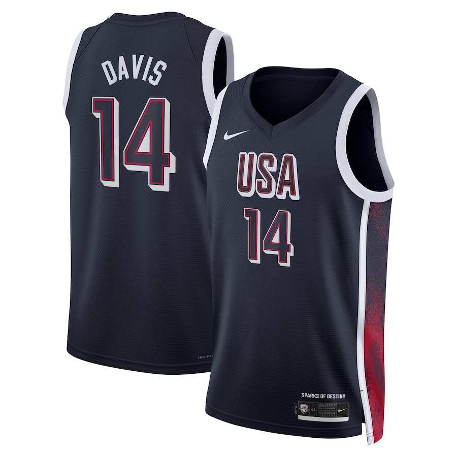 Unisex Men's USA Basketball Anthony Davis Nike Navy 2024 Swingman Player Jersey - Jersey