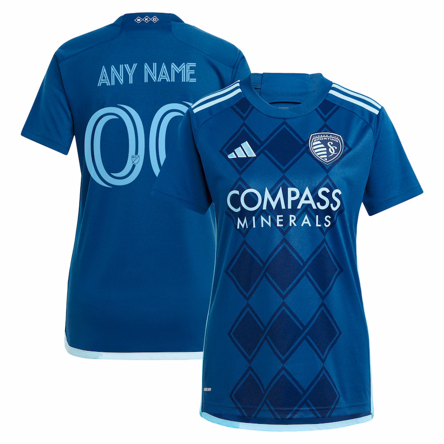 Women's Sporting Kansas City  adidas Navy 2024 Diamonds Our Forever Replica Custom Jersey - Jersey