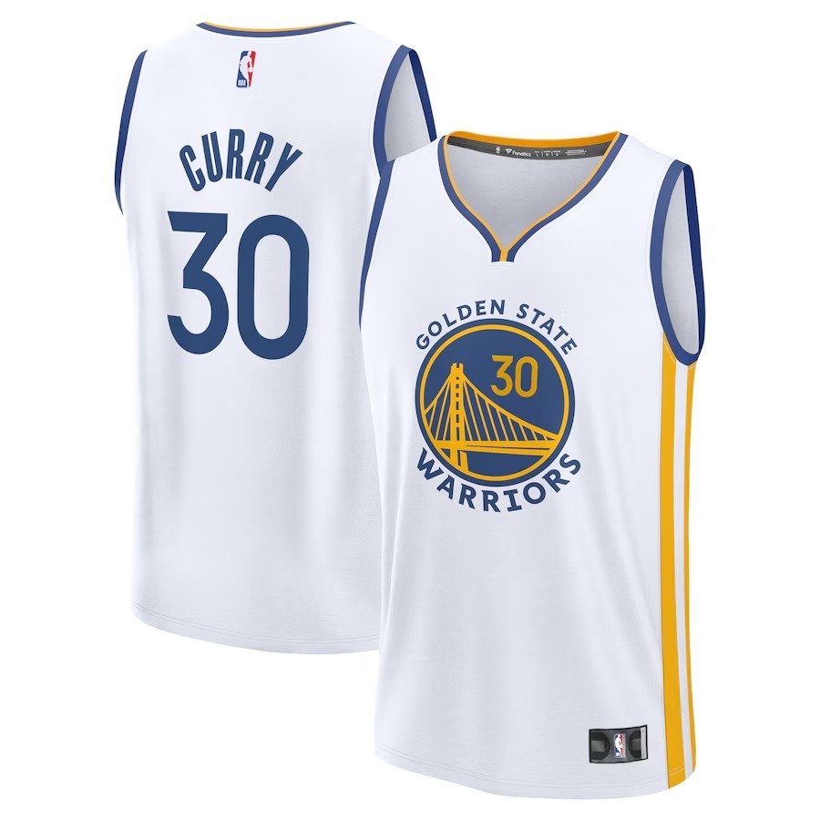 Youth Golden State Warriors Stephen Curry Fanatics White Fast Break Replica Player Jersey - Association Edition - Jersey