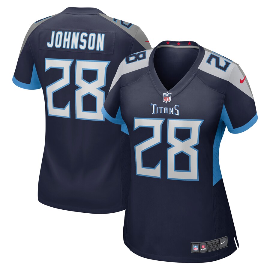Women's Tennessee Titans Chris Johnson Nike Navy Retired Player Game Jersey - Jersey