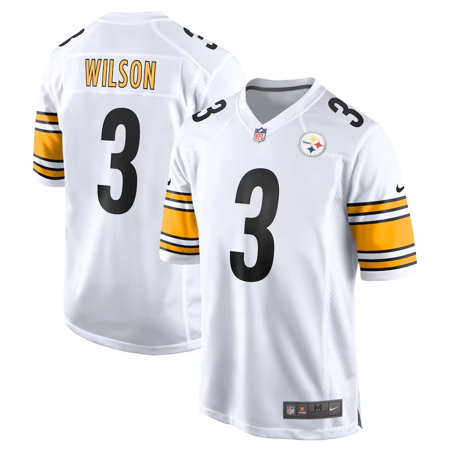Men's Pittsburgh Steelers Russell Wilson Nike  White White Game Jersey - Jersey