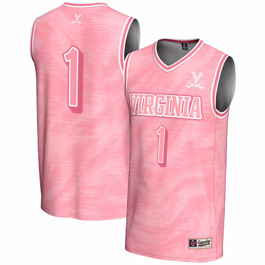 Unisex GameDay Greats #1 Pink Virginia Cavaliers Lightweight Basketball Jersey - Jersey