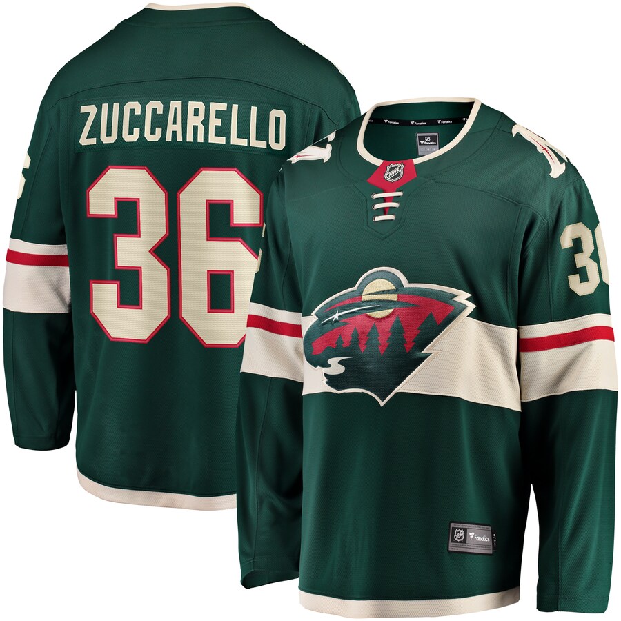 Men's Minnesota Wild Mats Zuccarello Fanatics Branded Green Team Color Breakaway Player Jersey - Jersey