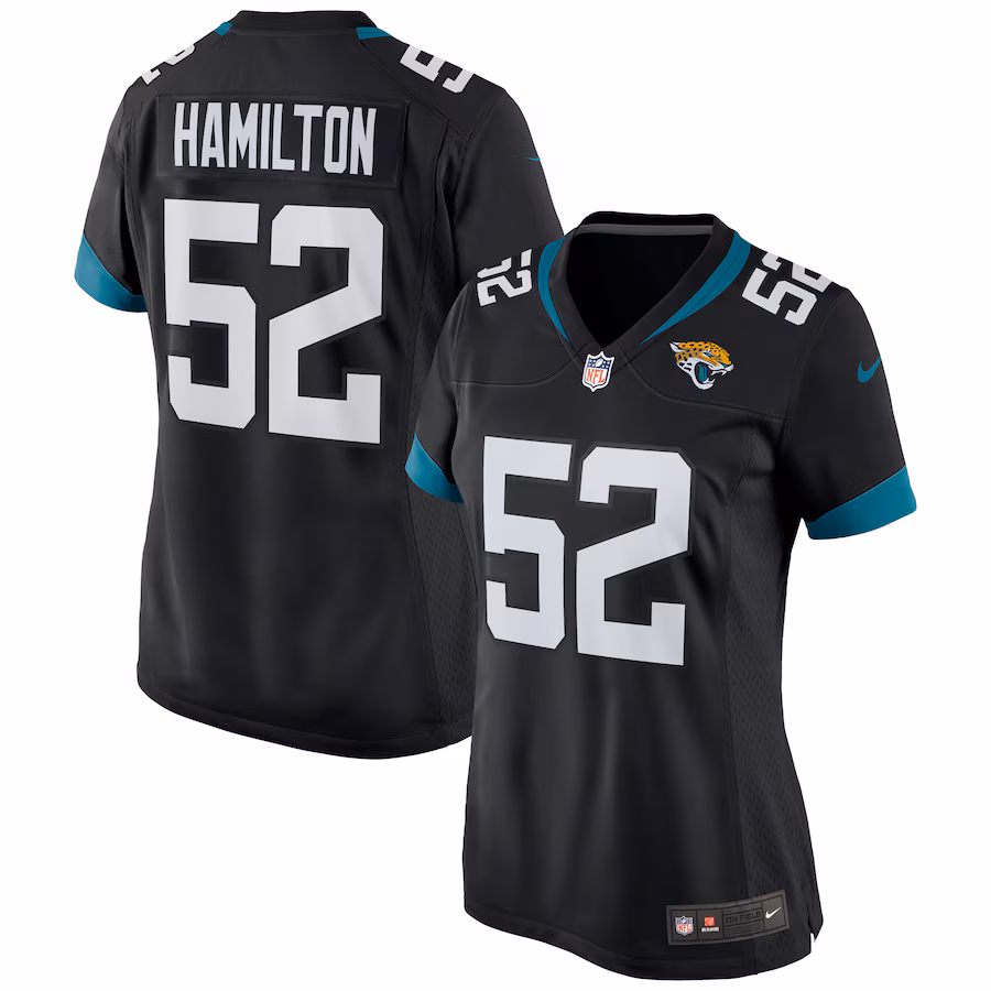Women's Jacksonville Jaguars DaVon Hamilton Nike Black Game Jersey - Jersey