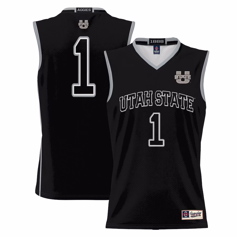 #1  Utah State Aggies GameDay Greats  Lightweight Basketball Jersey - Black - Jersey