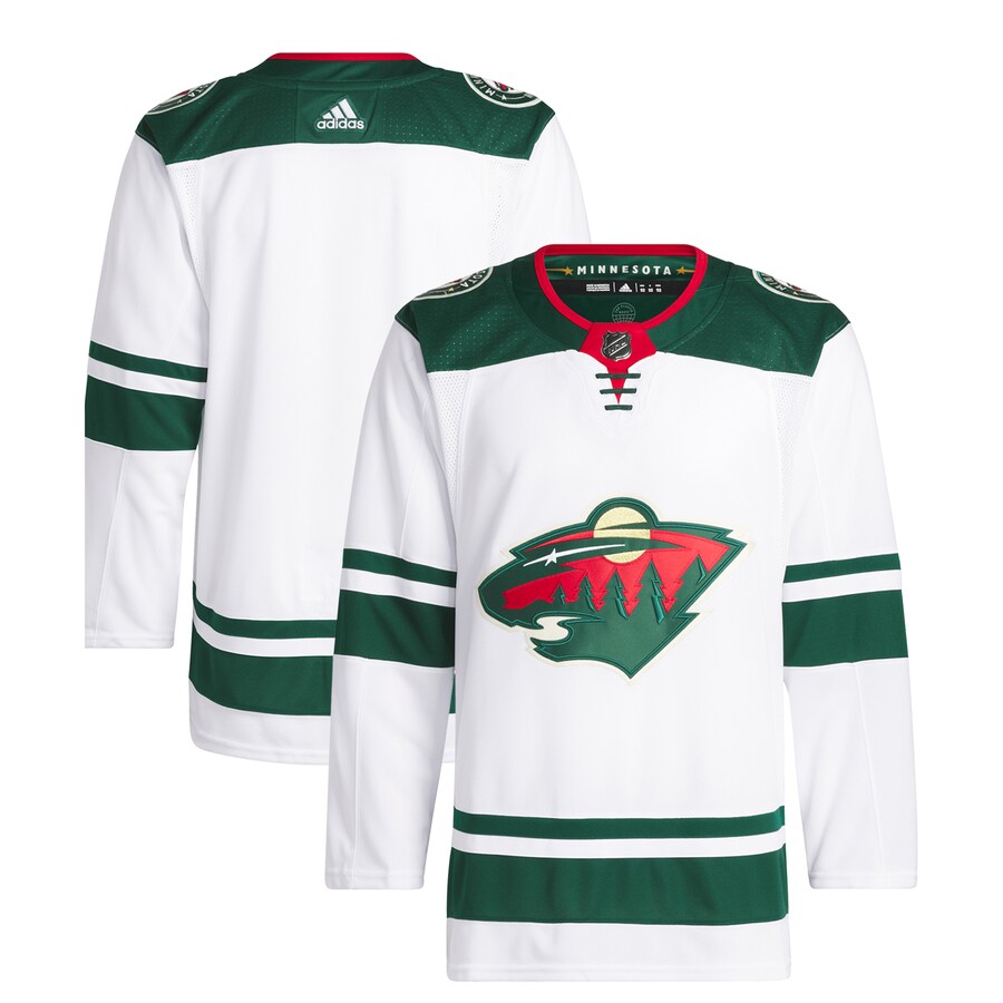 Men's Minnesota Wild  adidas White Away Primegreen Authentic Pro Jersey - Jersey
