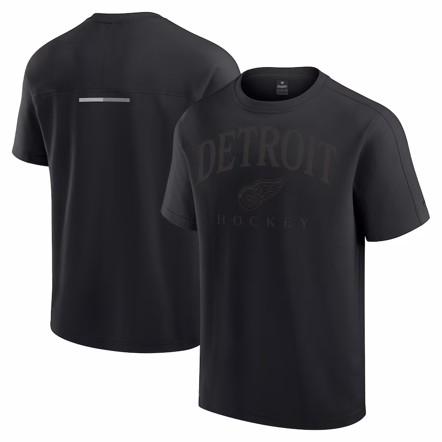 Men's Detroit Red Wings Fanatics Black Elements Flex Tri-Blend T-Shirt - Jersey