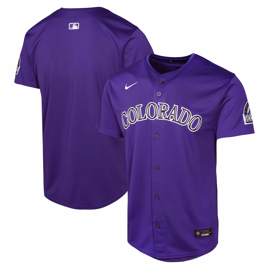 Youth Colorado Rockies Nike Purple Alternate Limited Jersey - Jersey