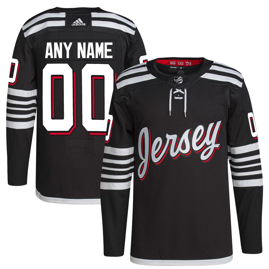 Men's New Jersey Devils adidas Black 2021/22 Alternate Primegreen Authentic Pro Custom Jersey - Jersey