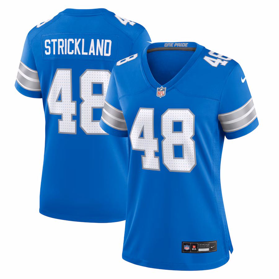 Women's Detroit Lions Loren Strickland Nike  Blue Game Jersey - Jersey
