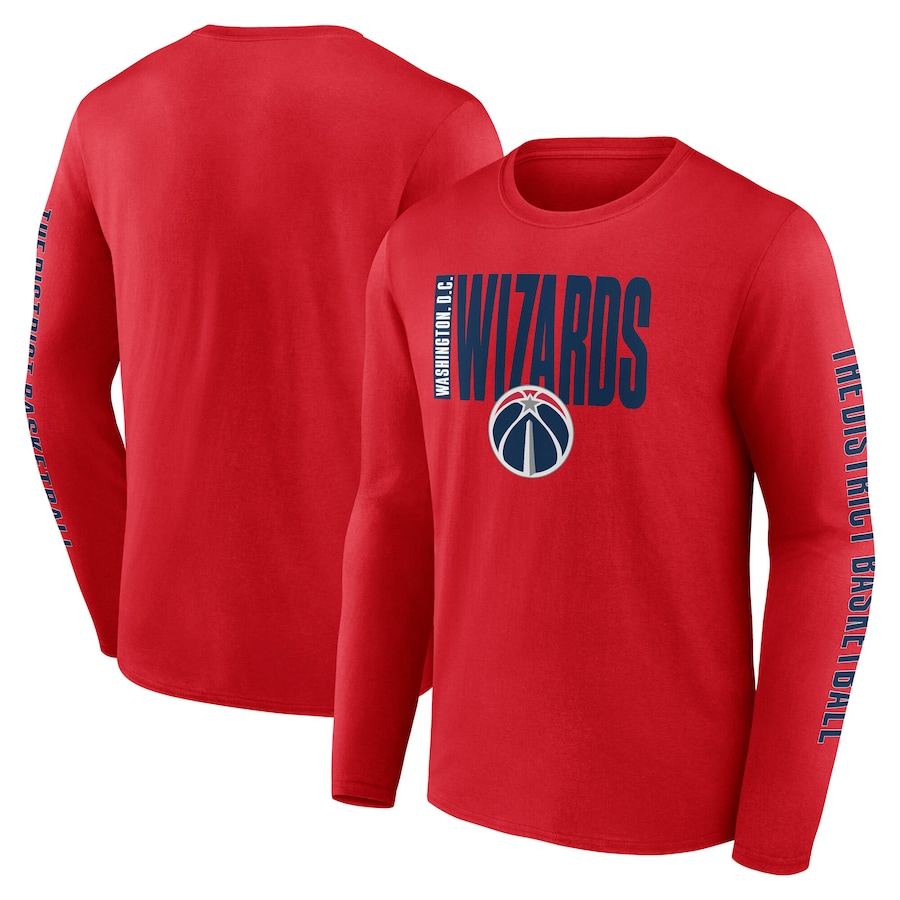 Men's Washington Wizards Red Vision Long Sleeve T-Shirt - Jersey