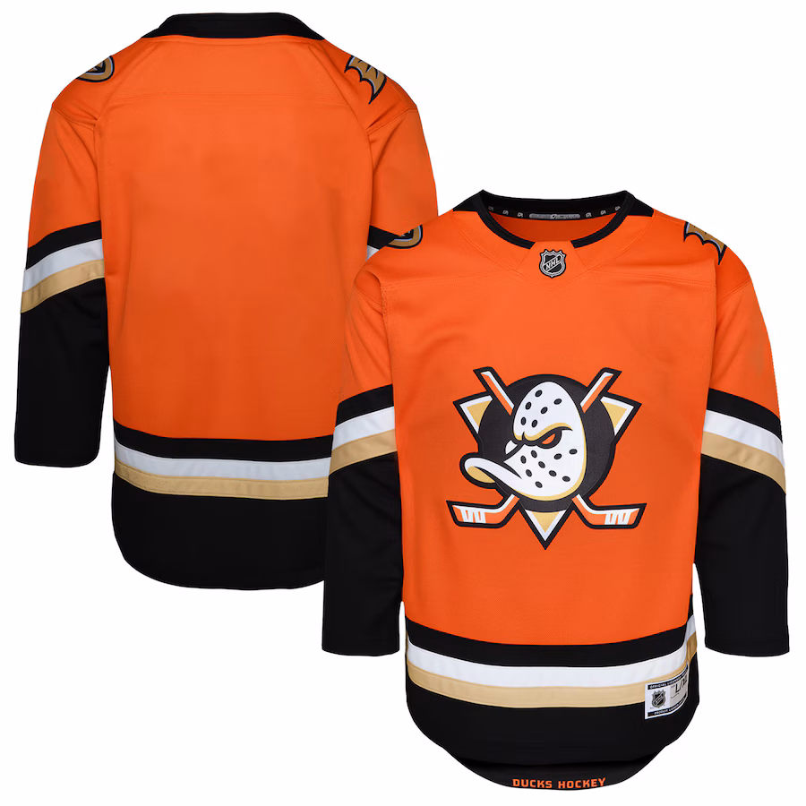 Youth Anaheim Ducks Orange Home Premier Jersey - Jersey
