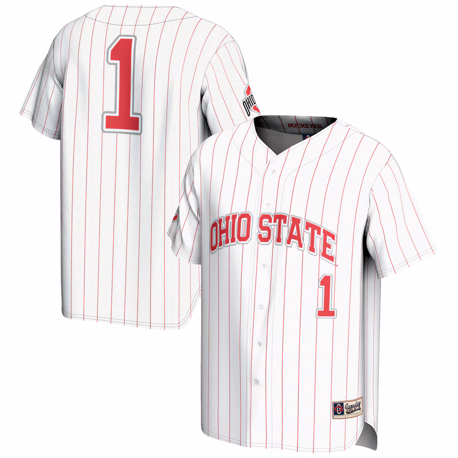 Youth GameDay Greats #1 White Ohio State Buckeyes Lightweight Baseball Jersey - Jersey