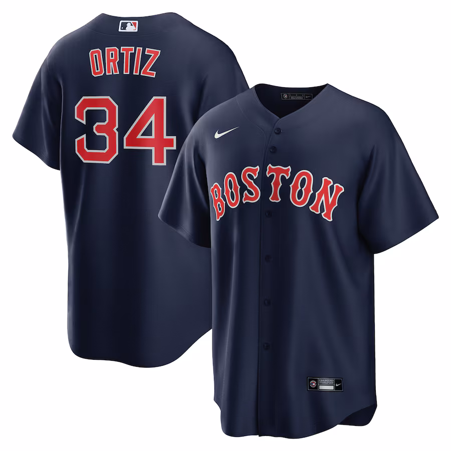 Men's Boston Red Sox David Ortiz Nike Navy Alternate Replica Player Jersey - Jersey