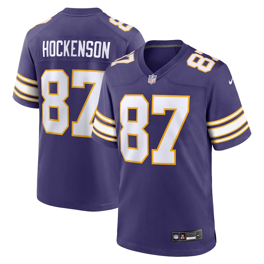 Men's Minnesota Vikings T.J. Hockenson Nike Purple Classic Player Game Jersey - Jersey