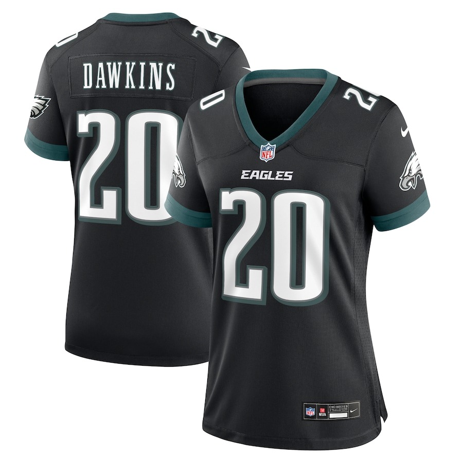 Women's Philadelphia Eagles Brian Dawkins Nike Black Alternate Game Jersey - Jersey