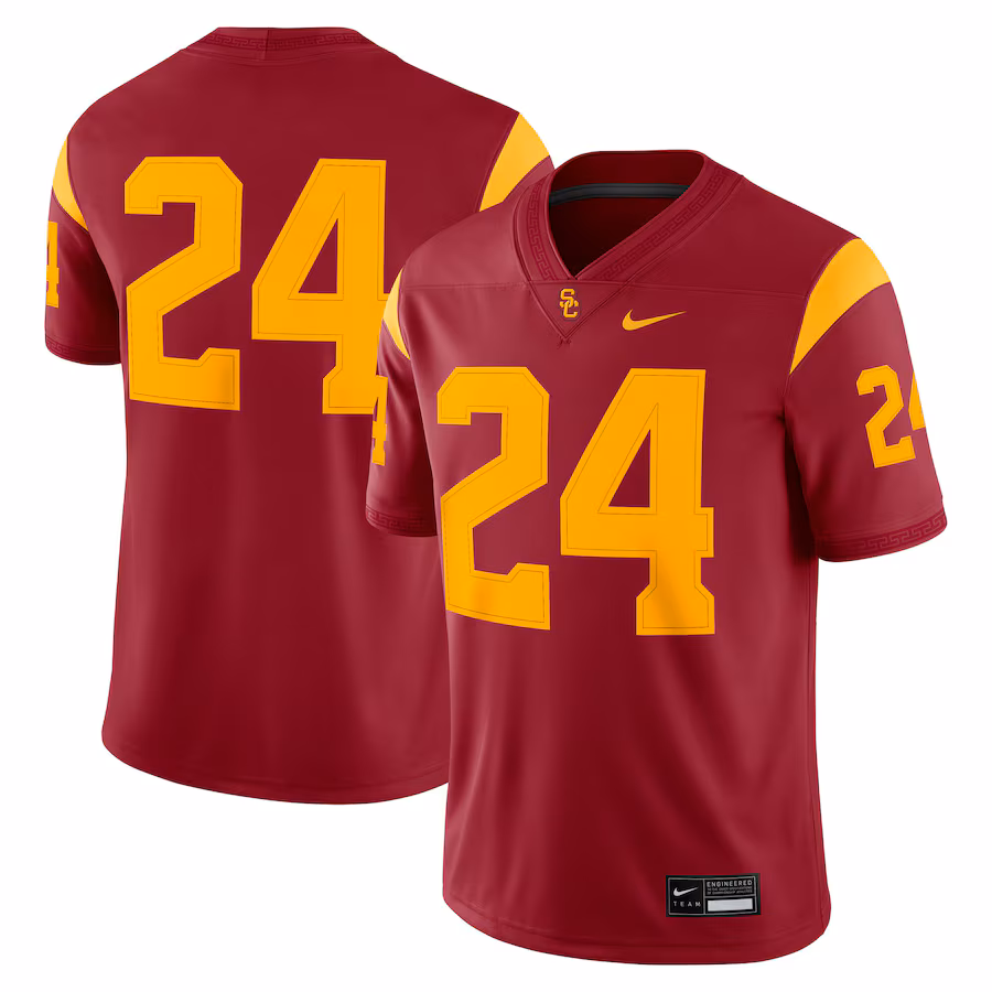 Men's Nike #24 Cardinal USC Trojans Game Jersey - Jersey