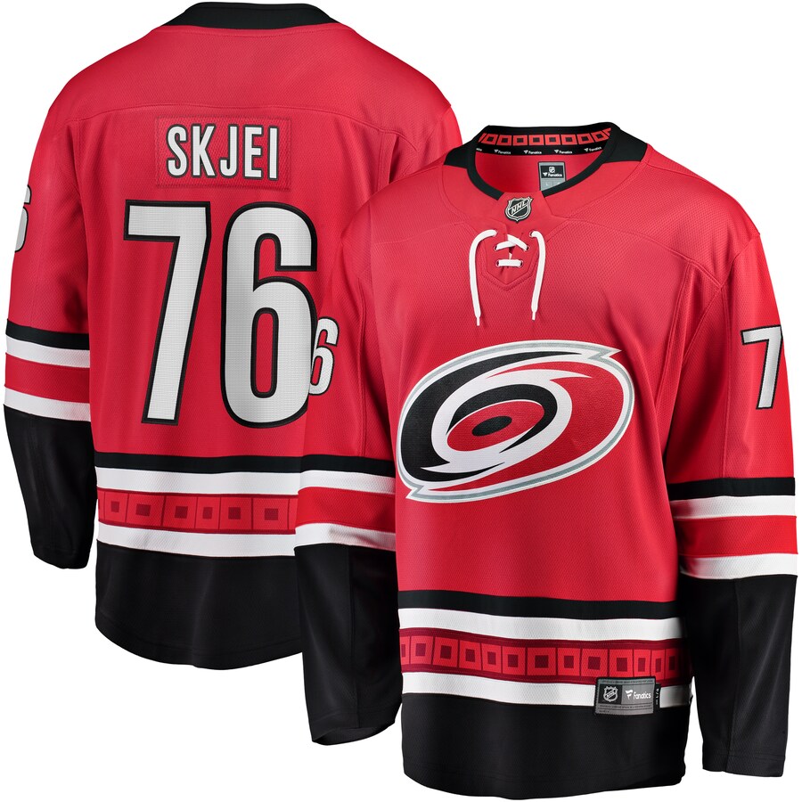 Men's Carolina Hurricanes Brady Skjei Fanatics Branded Red Alternate Breakaway Player Jersey - Jersey