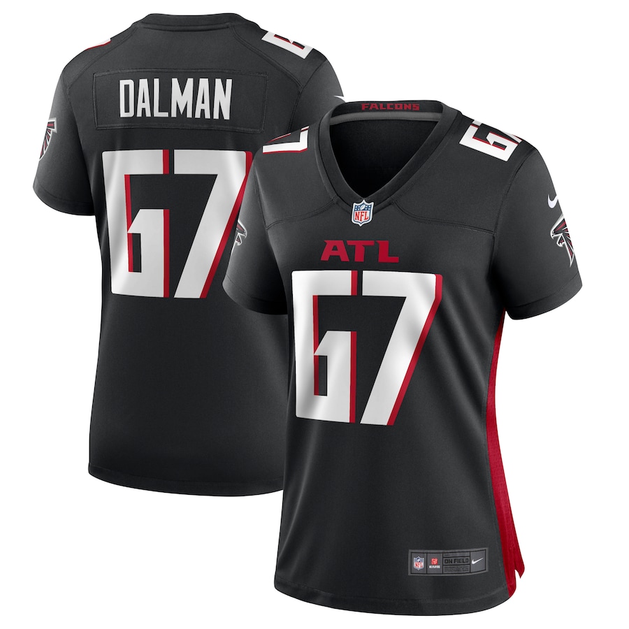 Women's Atlanta Falcons Drew Dalman Nike Black Game Jersey - Jersey