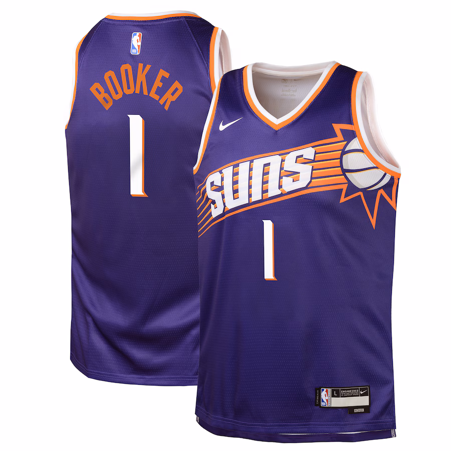 Youth Phoenix Suns Devin Booker Nike Purple Swingman Jersey - Icon Edition - Jersey