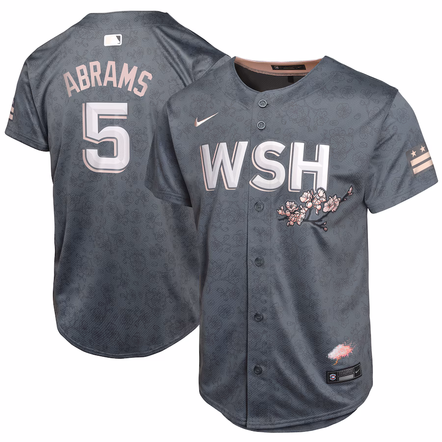 Youth Washington Nationals C.J. Abrams Nike Charcoal City Connect Limited Player Jersey - Jersey