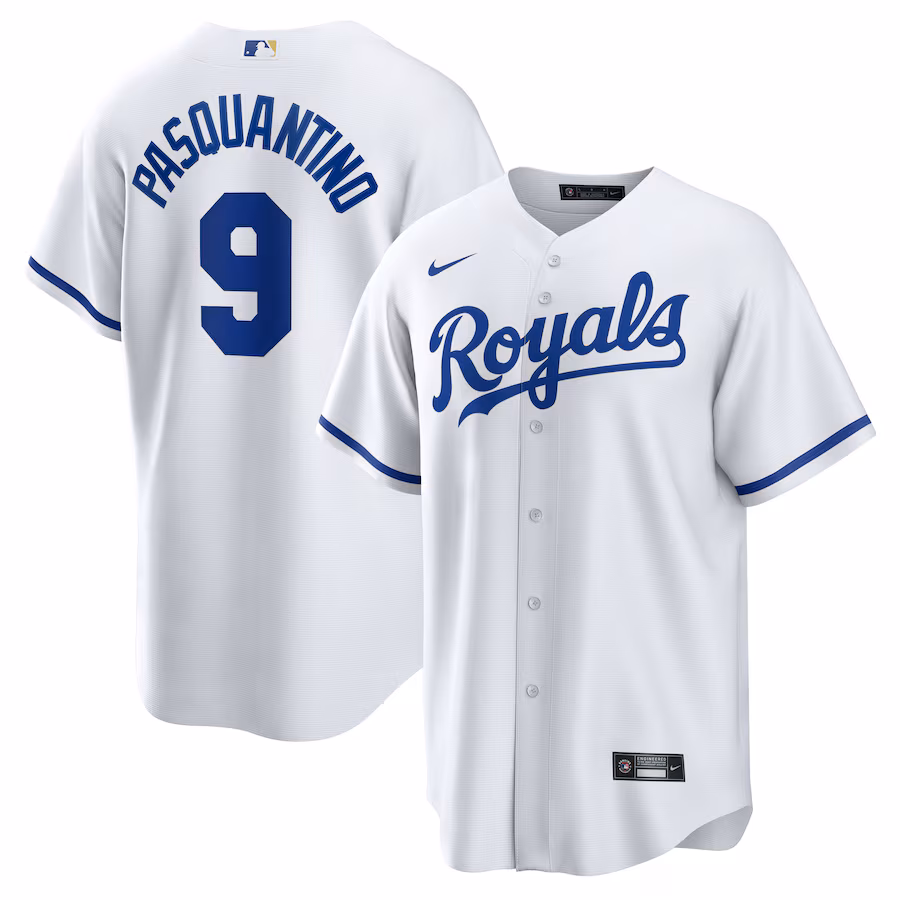 Men's Kansas City Royals Vinnie Pasquantino Nike White Home Replica Jersey - Jersey