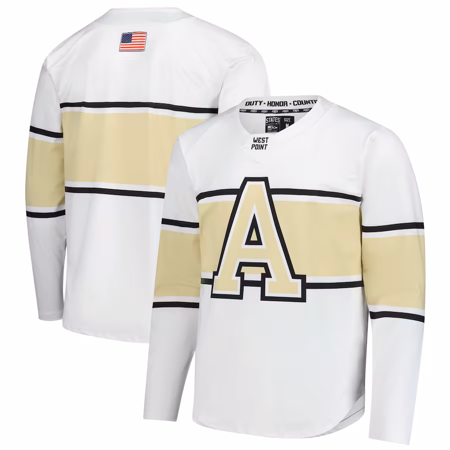 Men's White Army Black Knights Replica Hockey Jersey - Jersey