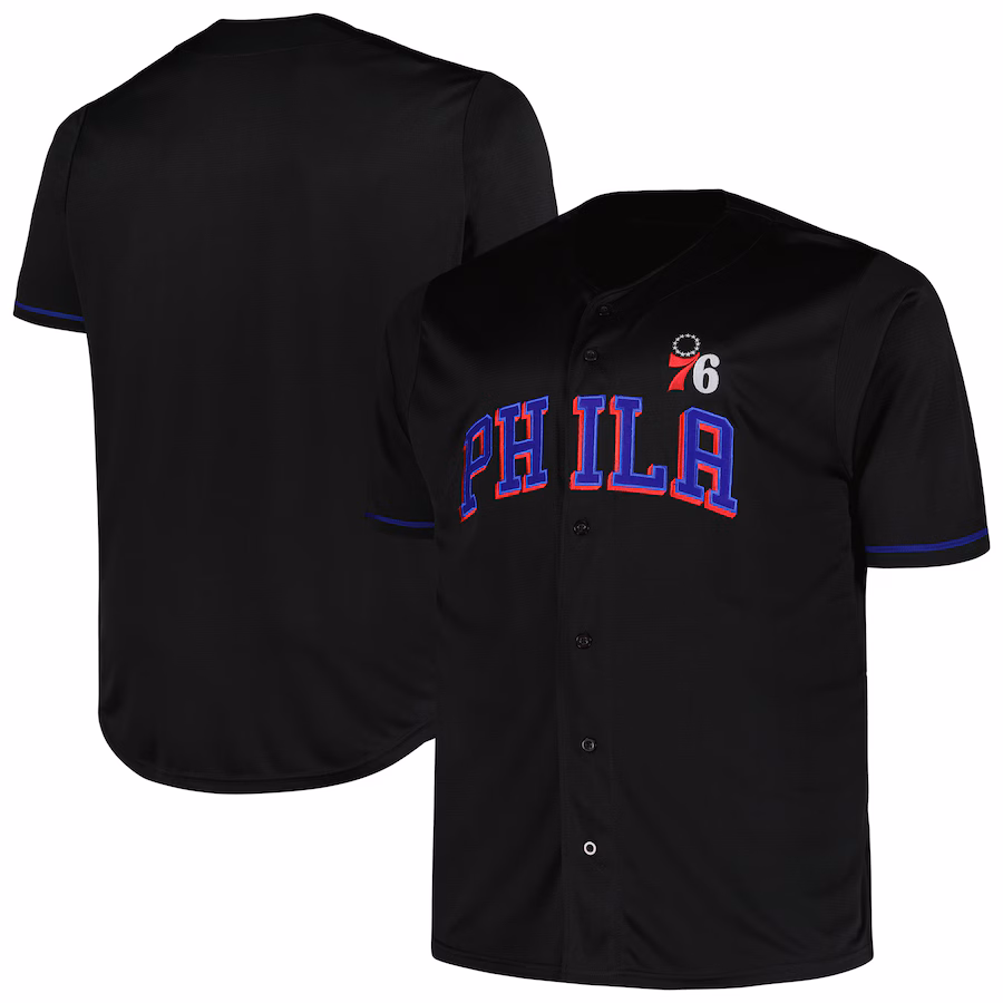 Men's Philadelphia 76ers Profile Black Big & Tall Pop Jersey - Jersey