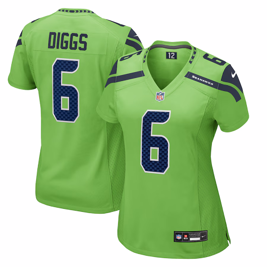 Women's Seattle Seahawks Quandre Diggs Nike Neon Green  Game Jersey - Jersey