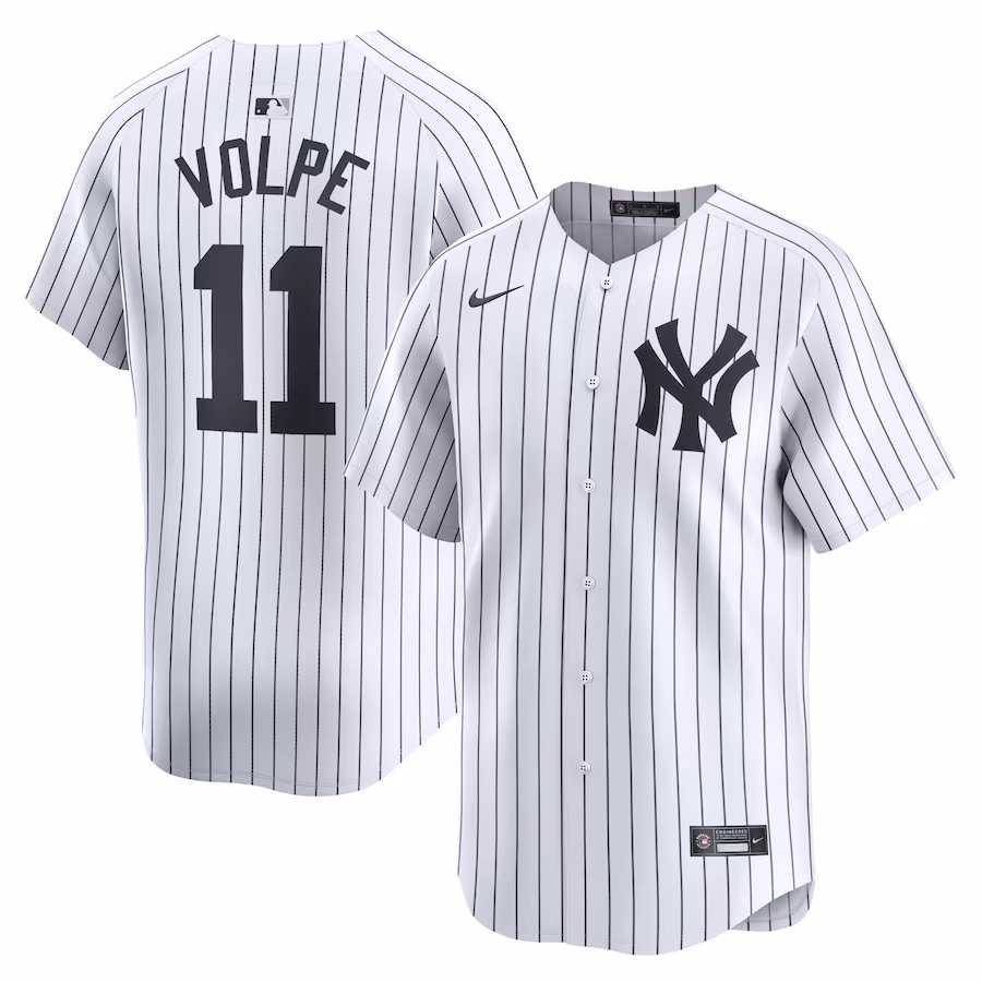 Youth New York Yankees Anthony Volpe Nike White Home Limited Player Jersey - Jersey