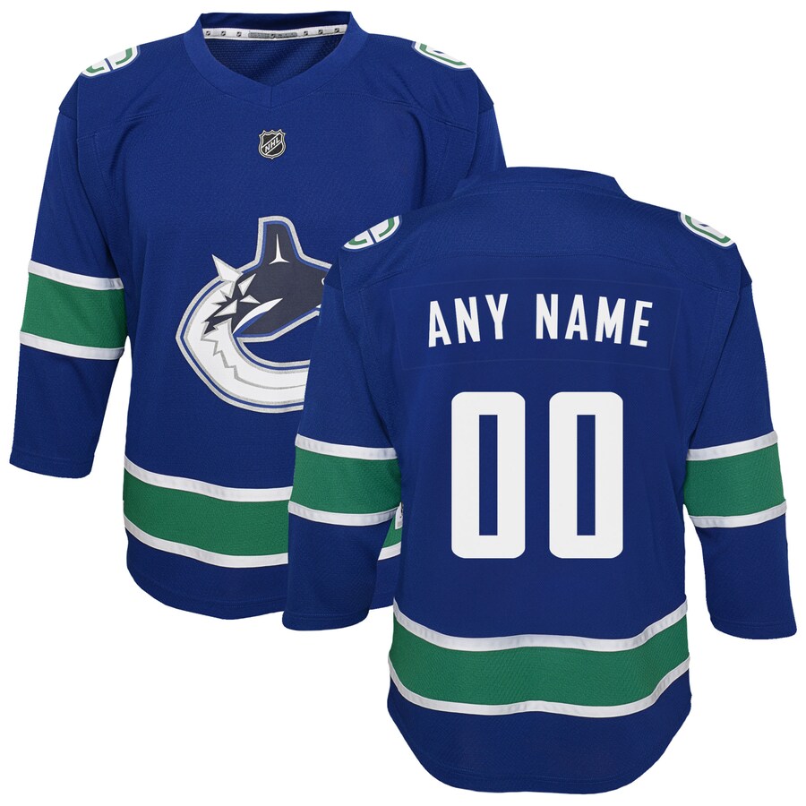 Youth Vancouver Canucks Blue Replica Custom Jersey - Jersey