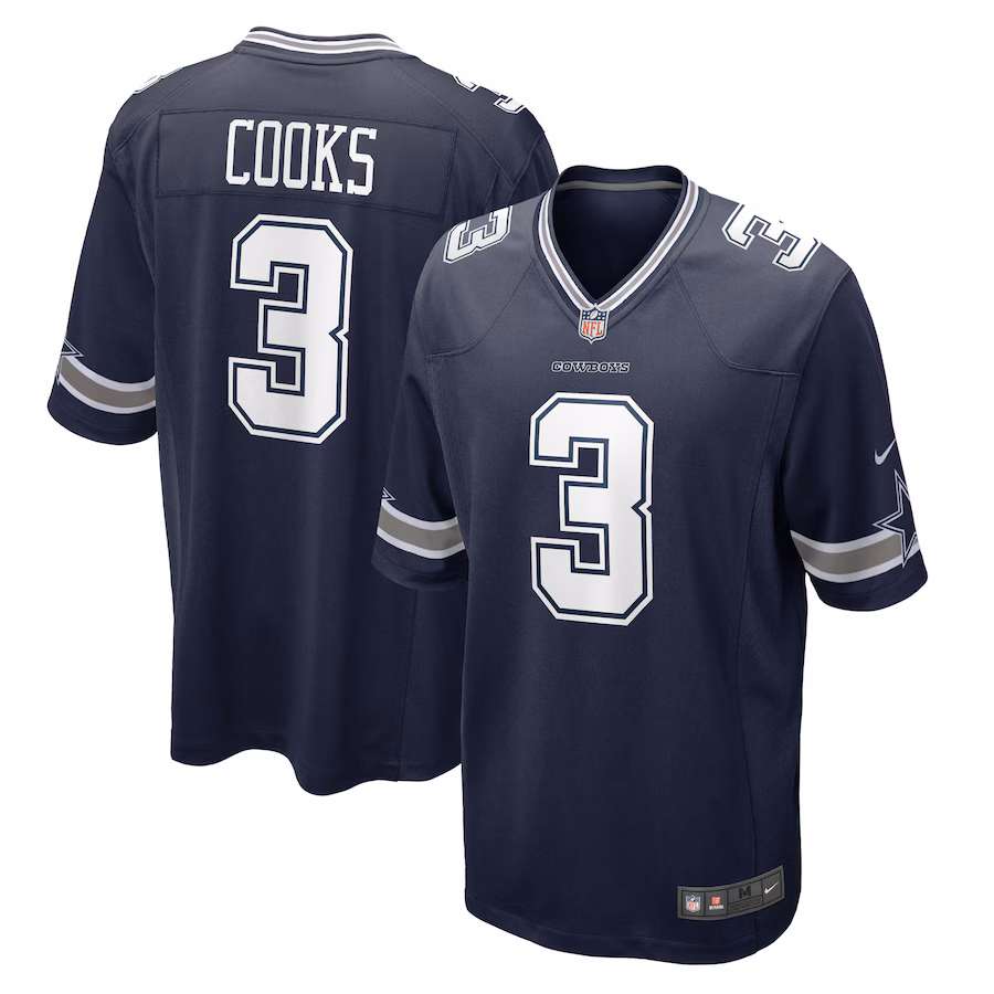 Men's Dallas Cowboys Brandin Cooks Nike Navy  Game Jersey - Jersey